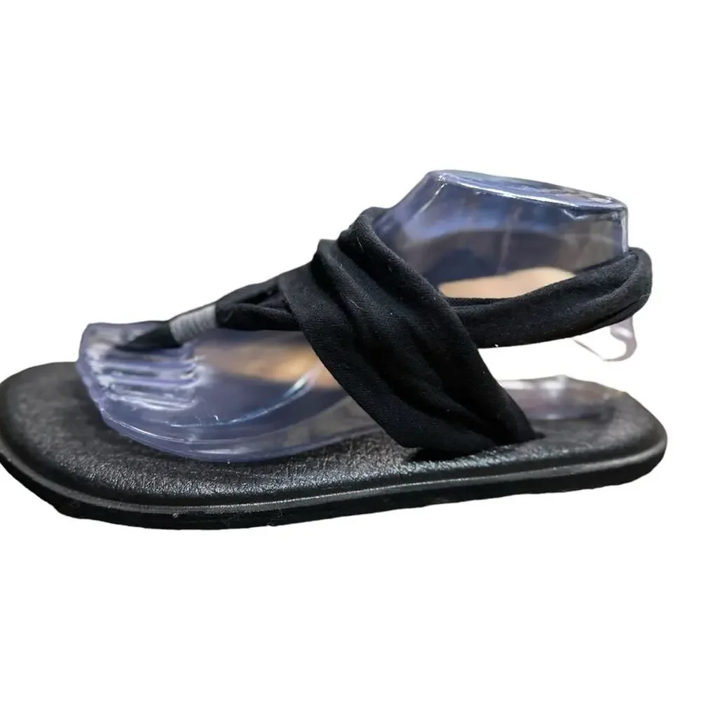 Sanuk Women’s Size 9 Black Slip On Yoga Sandal